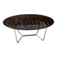 Vintage glass and chrome table
