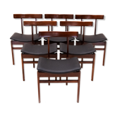 Lot de 6 chaises modèle 193 par Inger Klingenberg pour France & Son