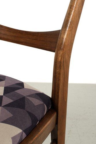 Chaises en tissu violet, ensemble de 2