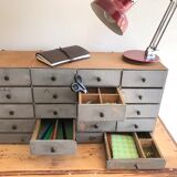 Furniture drawers patinated