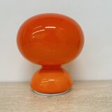 Space age orange glass table lamp , 1970s
