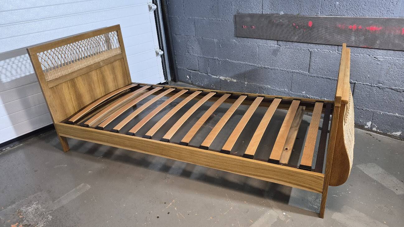 Vintage rattan bed
