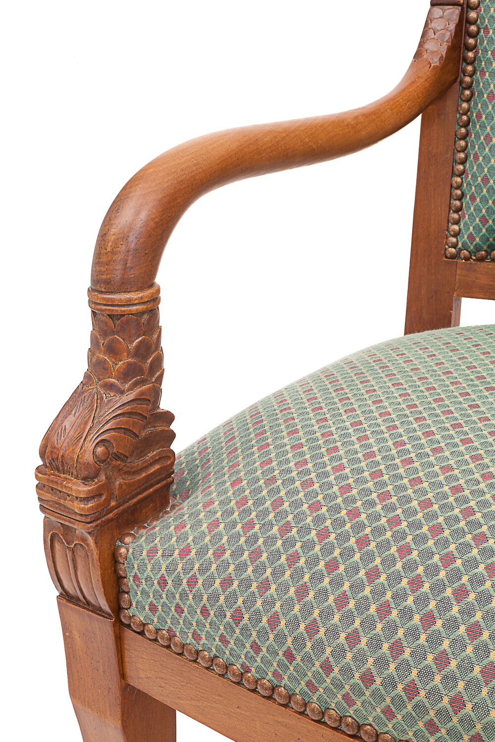 Fabric carved bench, 1930