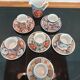 6 Japanese coffee cups and milk jug
