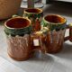 3 polychrome ceramic beer mugs with Fat Lava effect