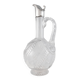 Baccarat - cut crystal ewer carafe mounted in solid silver