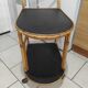 Vintage rattan serving trolley