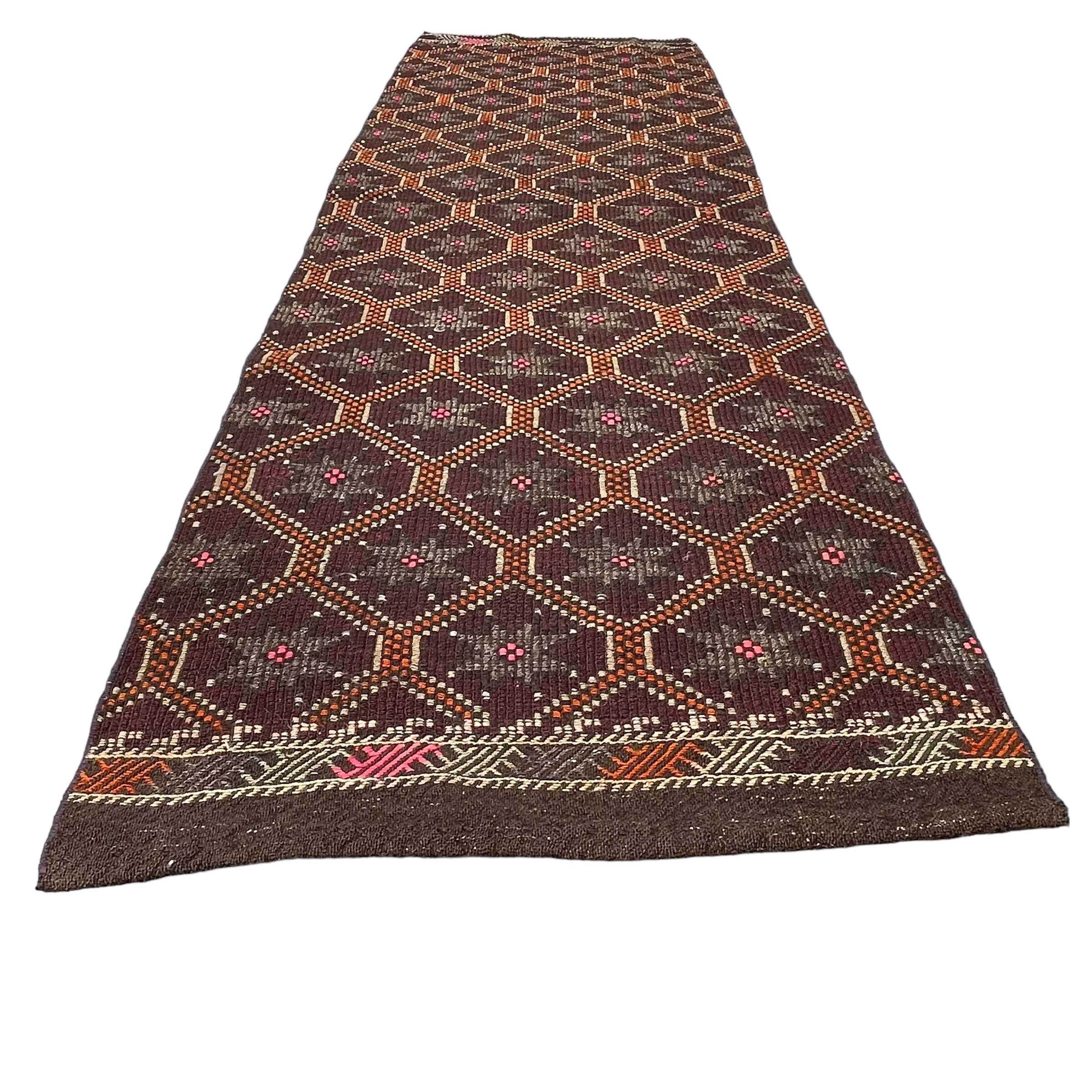 Vintage Turkish Kilim Runner , 312 x 91 cm
