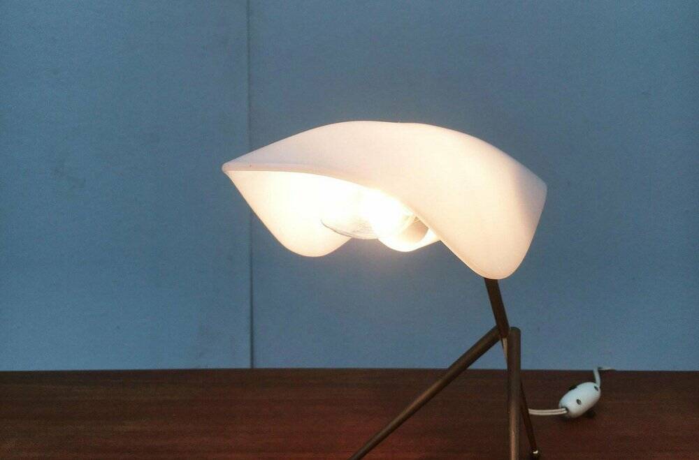 Mid-Century German Acryl and Brass Tripod Table Lamp from Cosack, 1960s, Set of 2