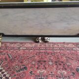 Marble and brass coffee table