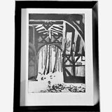 Tableau maltz (mb) – gravure n° 3/4 – expressionisme architectural - 1994
