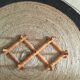 Expandable wall coat rack wooden way bamboo of the 1960s.