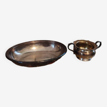 Christofle silver metal serving dish set