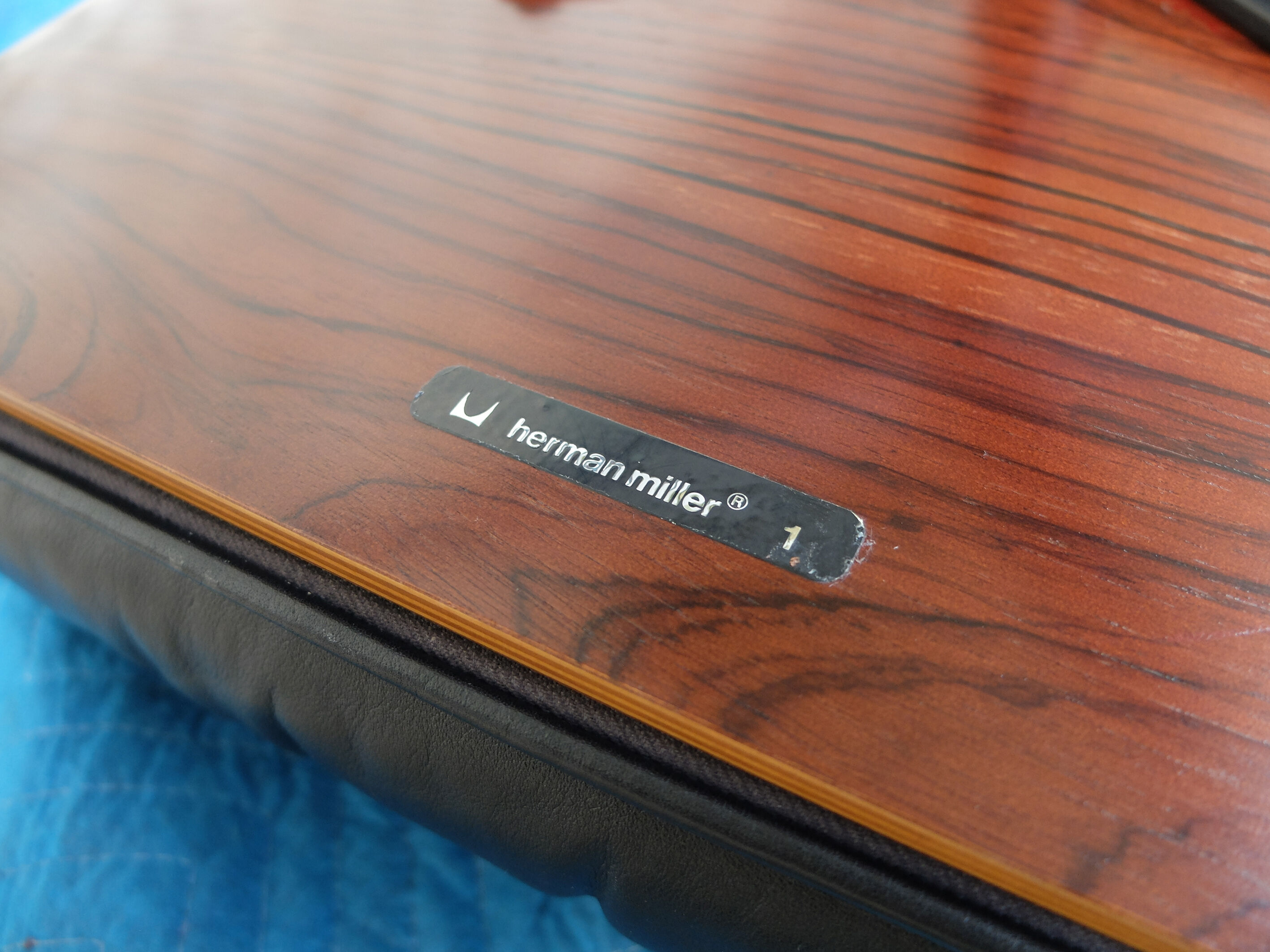 Lounge chair & ottoman rosewood from Rio by Charles & Ray Eames edition Herman Miller USA, 1970