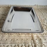 Rectangular metal silver-plated tray