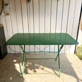 Table de bistrot métal pliante verte