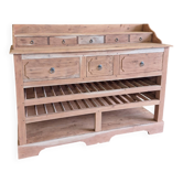 Meuble de métier en bois massif – entièrement aérogommé