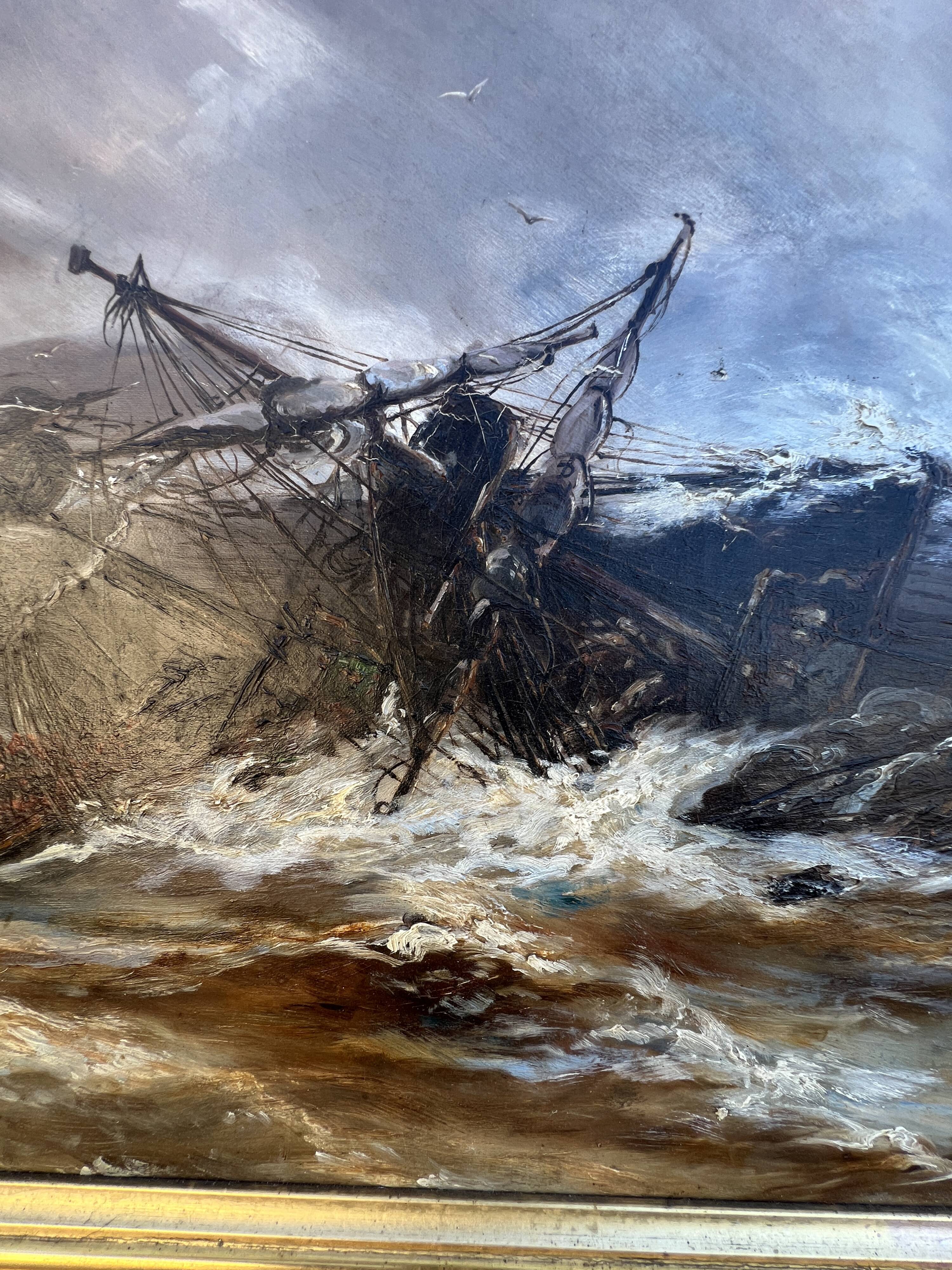 Oil on canvas The Shipwreck