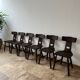 Set of six mid-century dining chairs