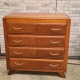 chest of drawers, chiffonier 1950 to 70, stained wood 85x87x55 very good condition