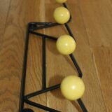 Yellow 4-ball coat rack
