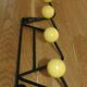 Yellow 4-ball coat rack