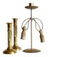 Vintage Knot Candle Holders Brass Metal