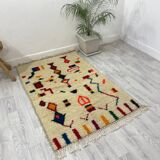 Tapis berbère en laine fait main 200 x 100 cm