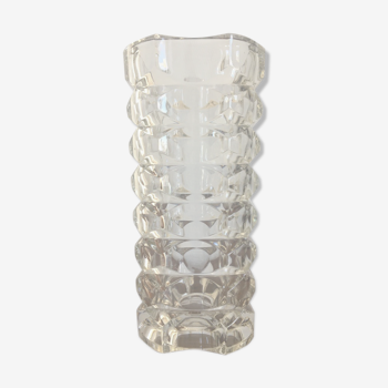 Moulded glass vase, "Windsor" Luminarc model, 70s