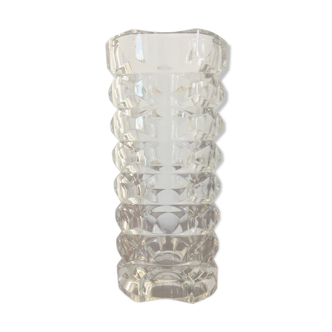 Moulded glass vase, "Windsor" Luminarc model, 70s