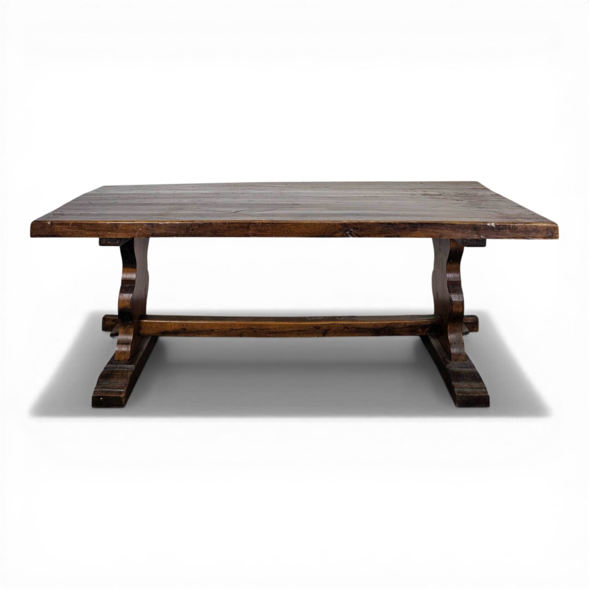 19th-century solid oak monastery table
