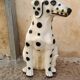 Glazed ceramic statue of a Dalmatian dog – Italy, circa 1970