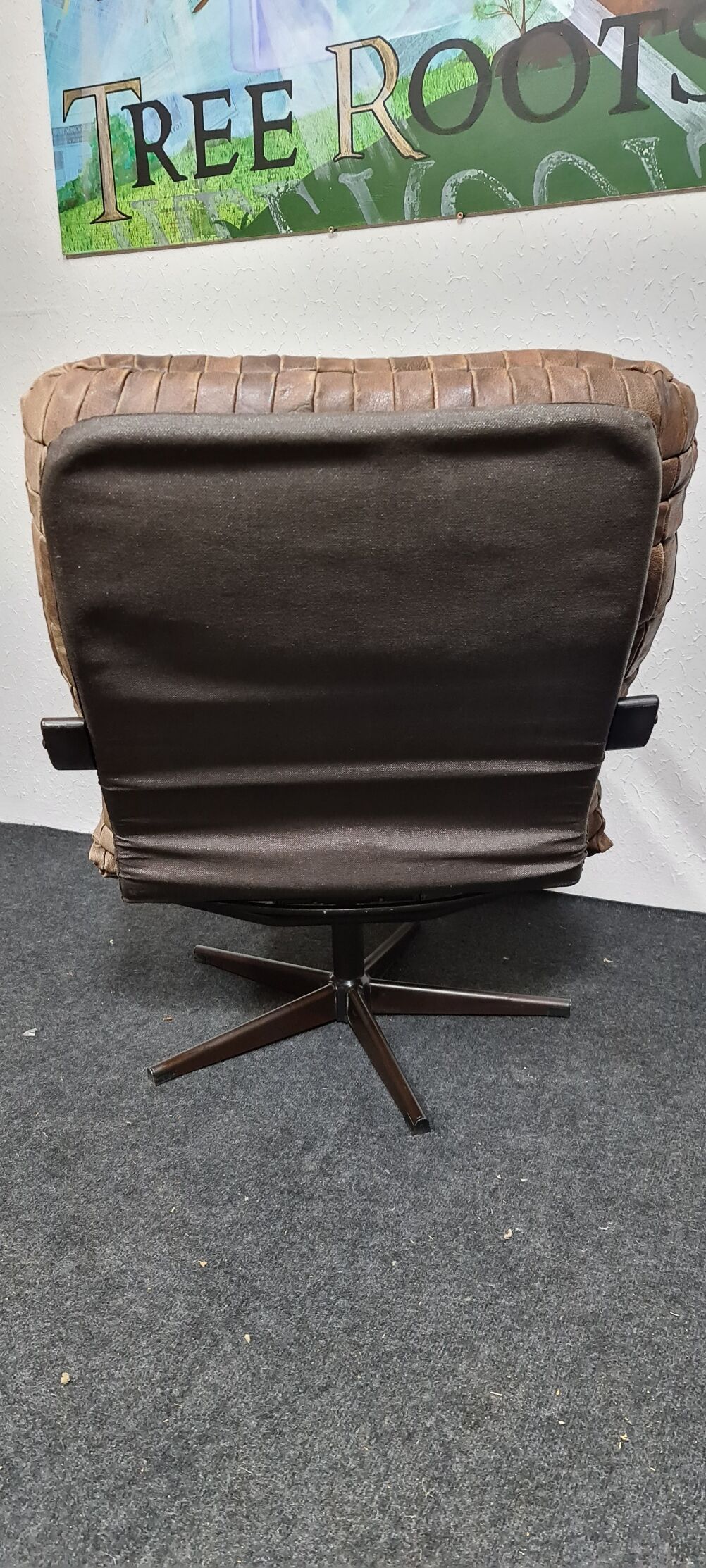 Vintage patchwork leather reclining chair