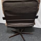 Vintage patchwork leather reclining chair