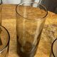 6 verres à eau en verre brun fumé, années 70