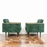Customizable Pair Of Armchairs in Green, Poland 1970s.