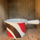 Vintage Le Creuset enameled cast iron fondue pot from the 1970s