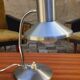Flexible lamp vintage accent design or bedside year 70 brushed metal