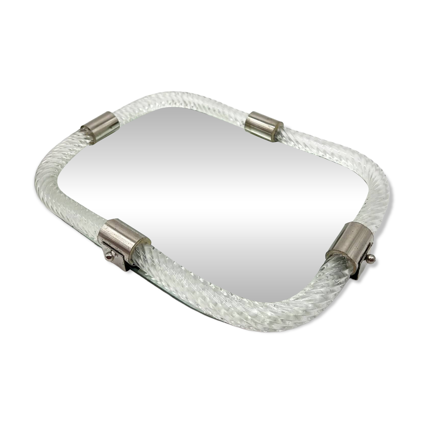 Venetian "dishcloth" mirror in Murano glass, 1960s