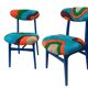 Mid-century Buttoned Chair Handmade, Dark Wood, Rajmund Halas, Poland, 1960s