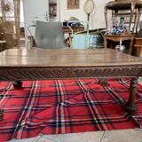 Carved wood table