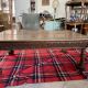 Carved wood table