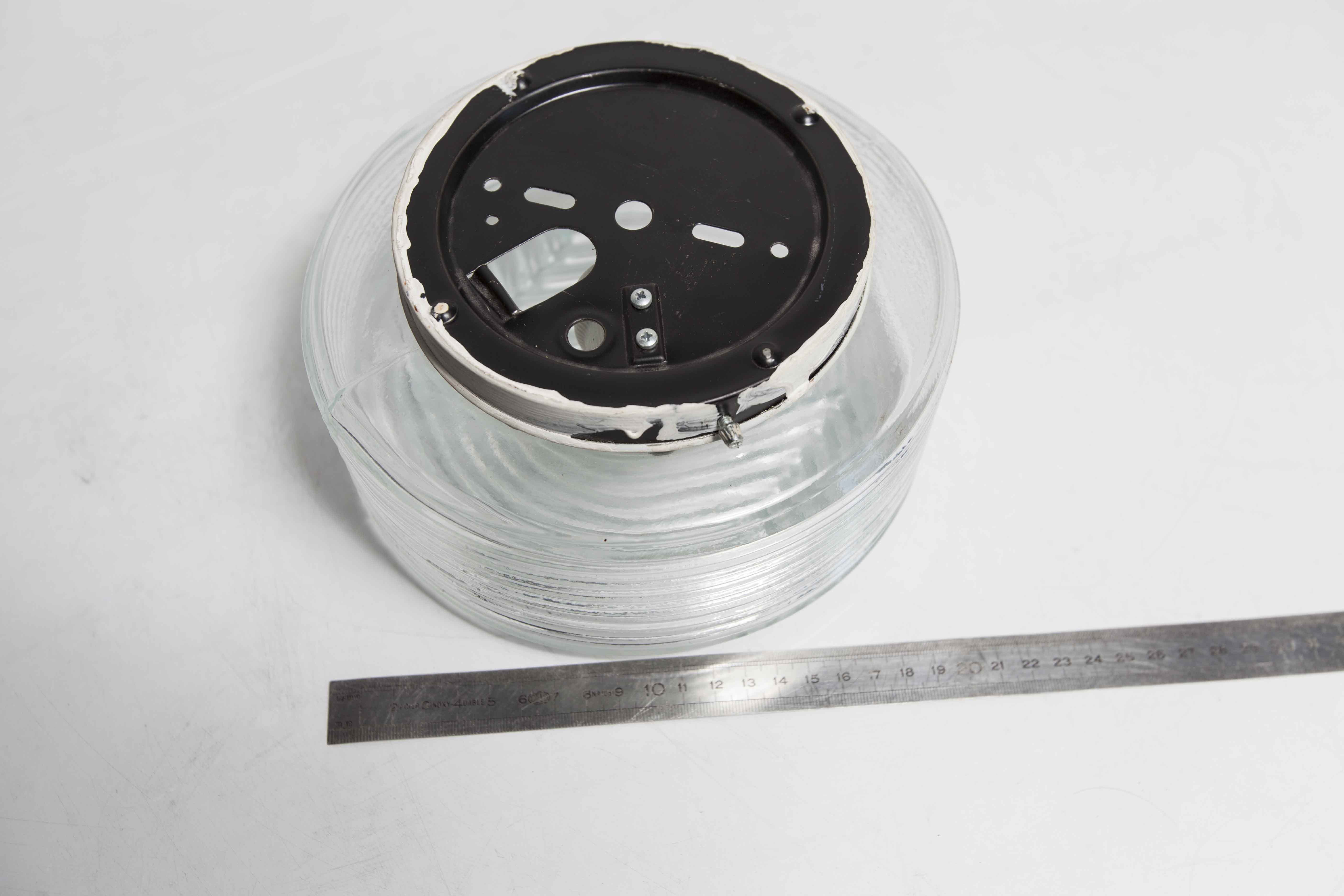 Ceiling lamp graphic 1970 glass