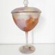Bonbonnière en verre peint
