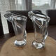Jolie paire de vases en Cristal (Vannes) mid century