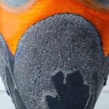 XXL Mid-Century Modern grey and orange ceramic table lamp Carstens Tönnieshof