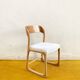 Baumann sled chair – golden oak & off-white fabric
