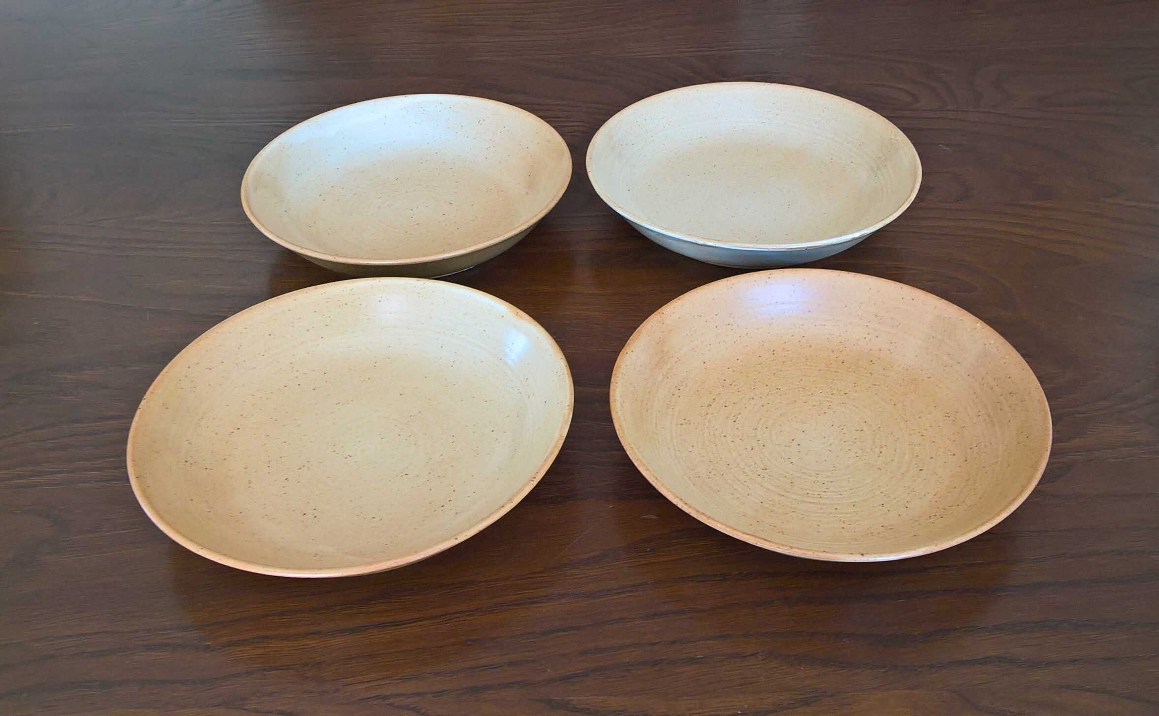 Set de 4 assiettes calottes en grès CNP village