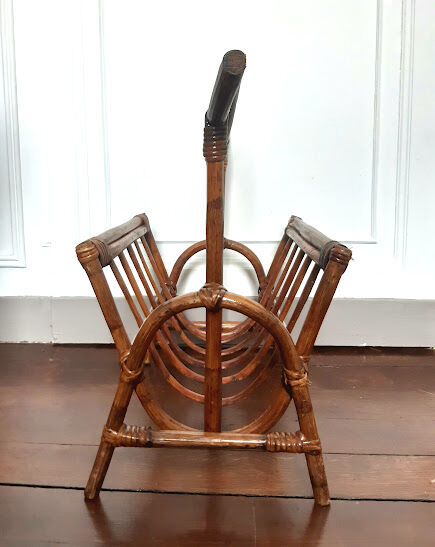 Vintage rattan magazine holders 1960