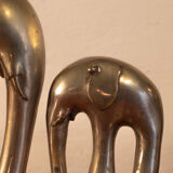 Brass elephant statues